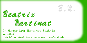 beatrix martinat business card